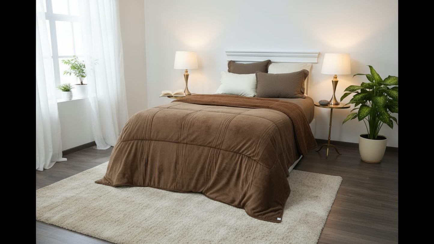 Cobertor Con Borrega Everest Lisos