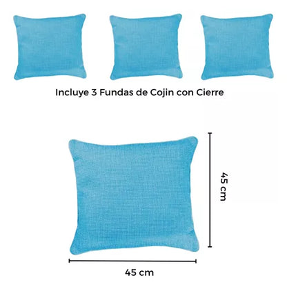 Protector De Sala Elástico Ajustable con Fundas de cojín