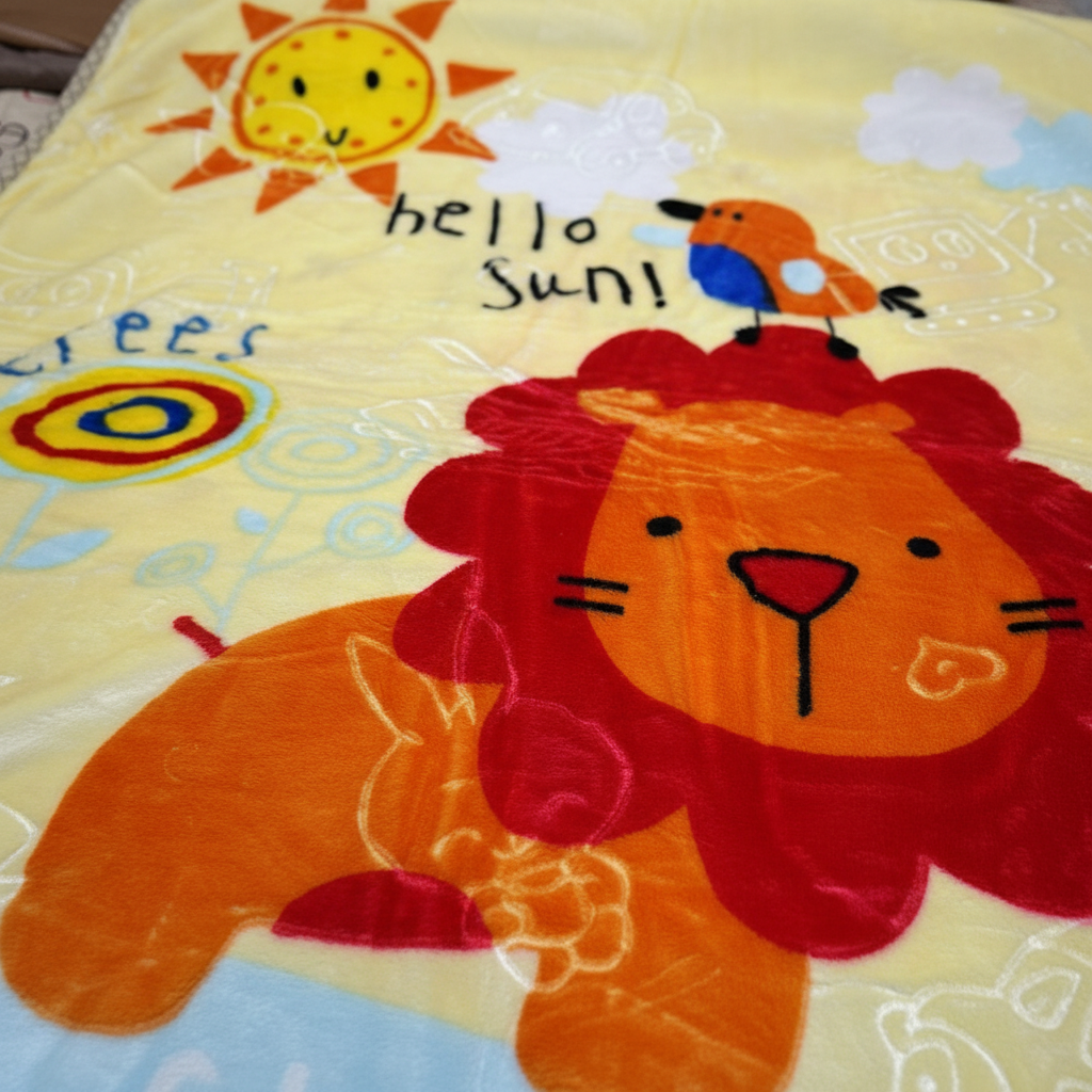 Cobertor Noruega Con Grabado Para Cuna Hello Sun