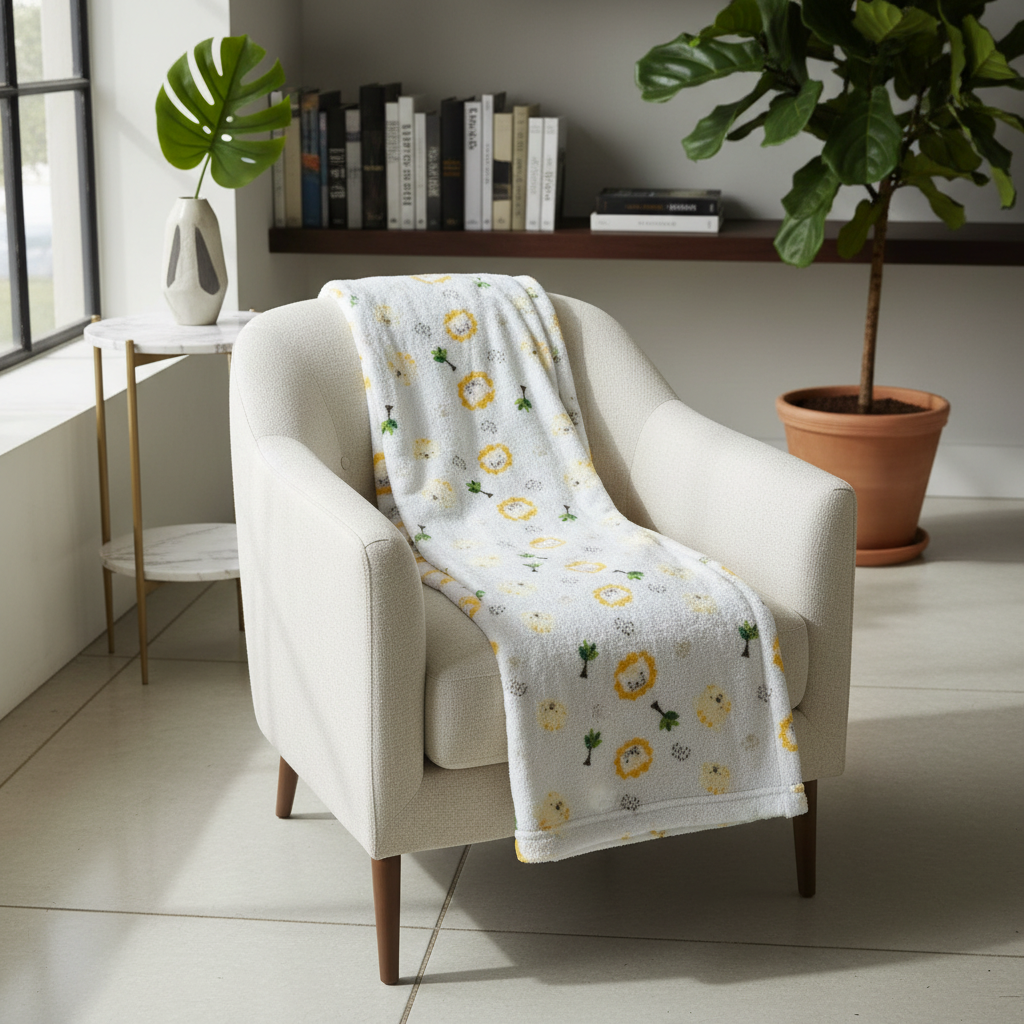 Cobertor de Bebé Ligero Carriola/Cuna Leones