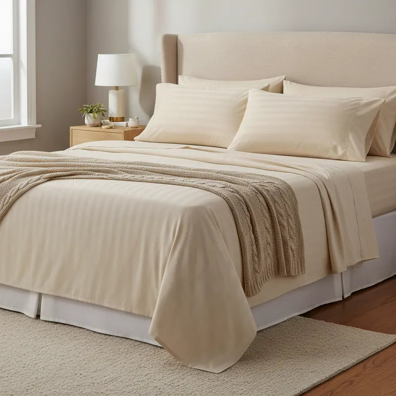 Sábana Vero 3000 Hilos Microfibra Beige Claro