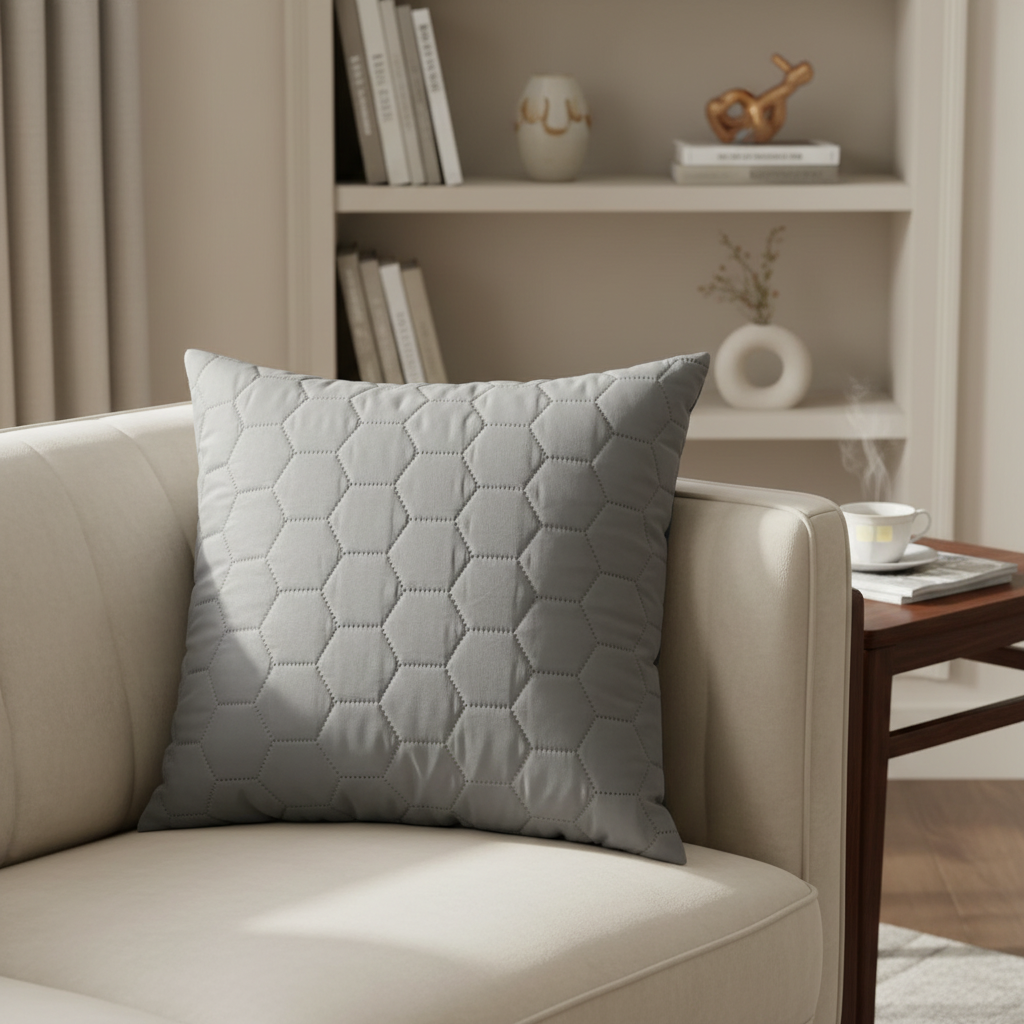 Cojin Prime Gris/Turquesa