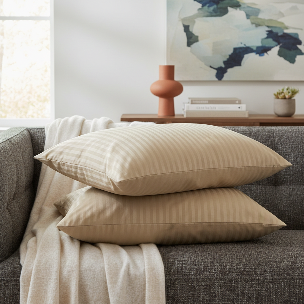 Par De Fundas De Almohadas 3000 Caqui