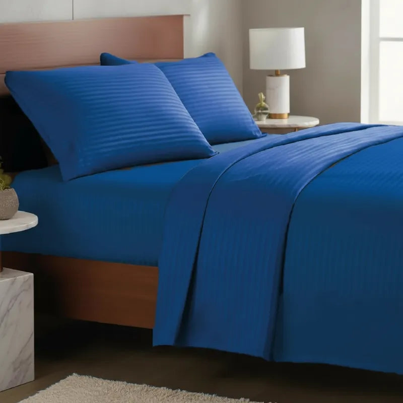 Sábana Vero 3000 Hilos Microfibra Azul Rey