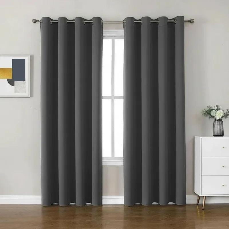 Cortina Blackout Gris Oxford