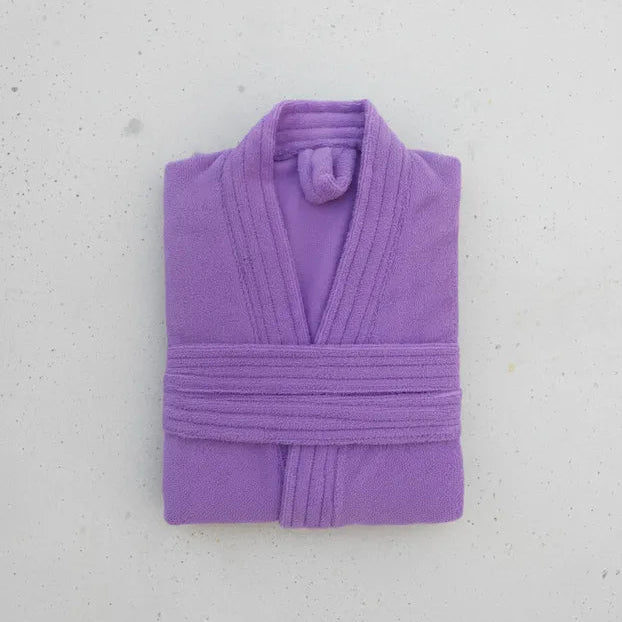 Bata De Baño Microfibra Morada