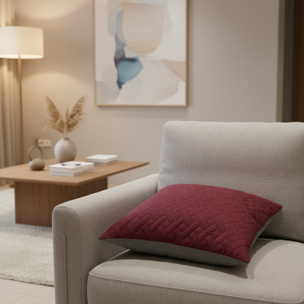 Cojin Prime Gris/Vino