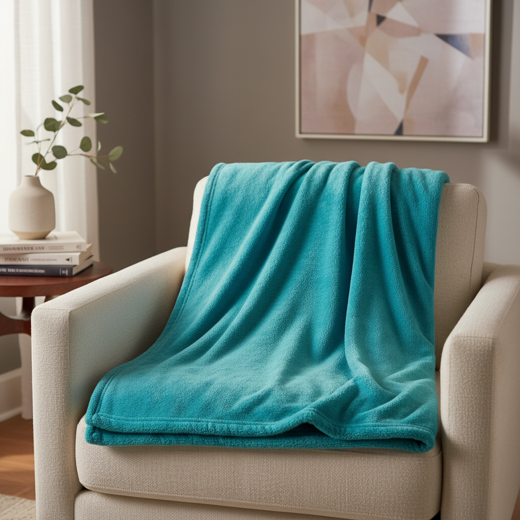 Cobertor Ligero Gris Azul Menta