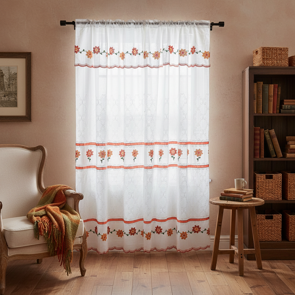 Mariposa Rosa Cortina Dolly Otoño