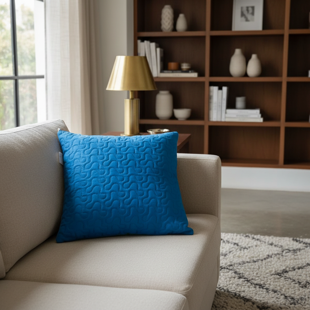 Cojin Prime Hojas/Azul