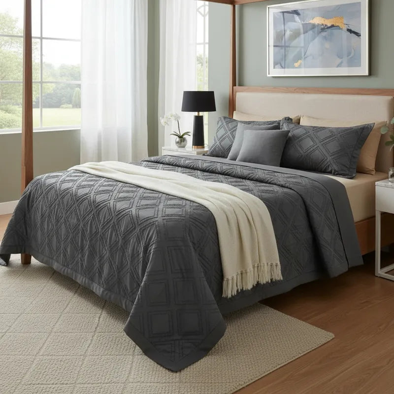 Edredon Bali Gris Oxford