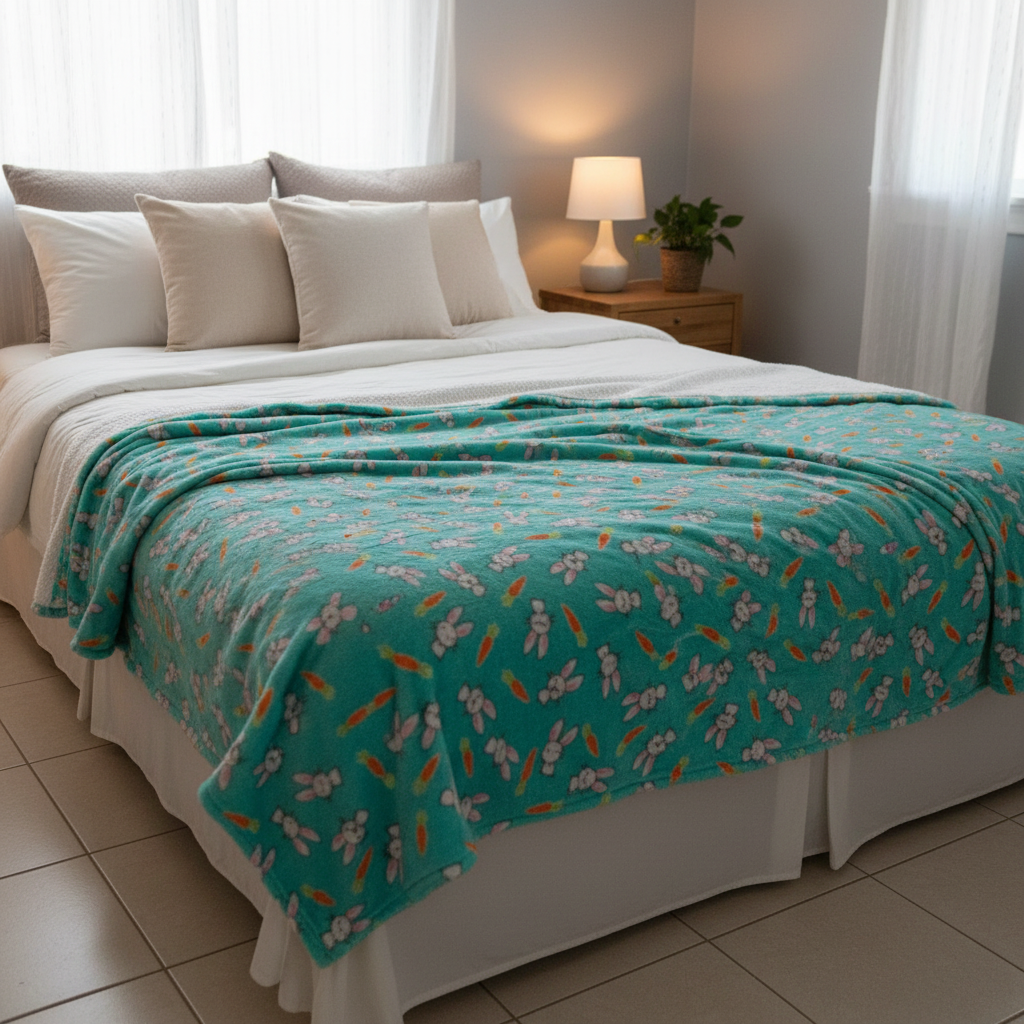 Cobertor de Bebé Ligero Carriola/Cuna Conejitos