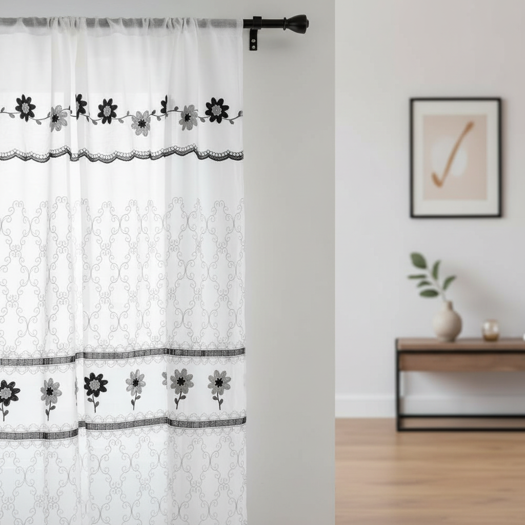 Mariposa Rosa Cortina Dolly Velo De Noche