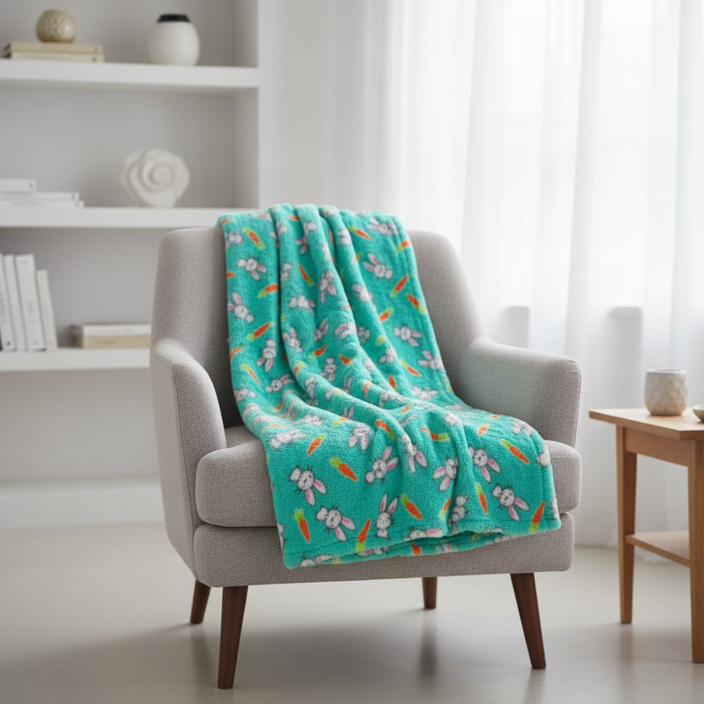 Cobertor de Bebé Ligero Carriola/Cuna Conejitos