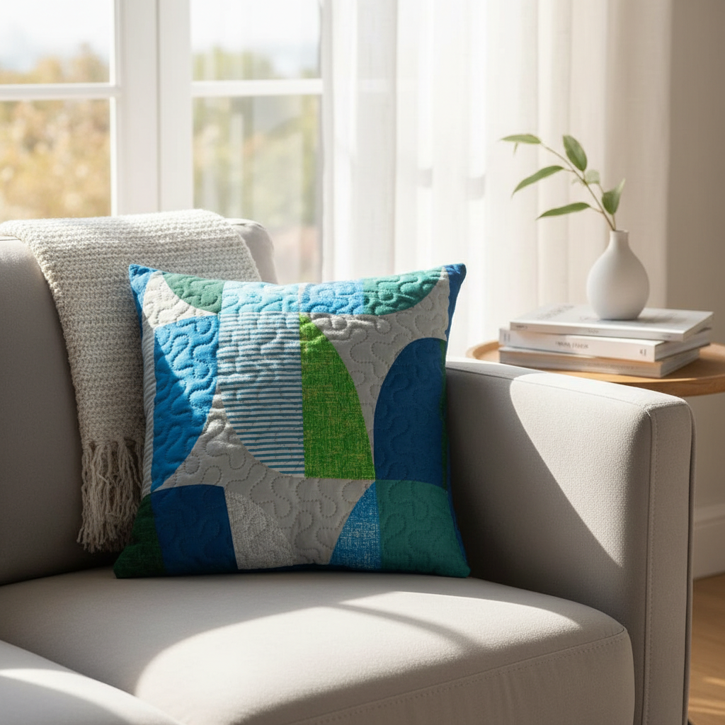 Cojin Prime Hojas/Azul