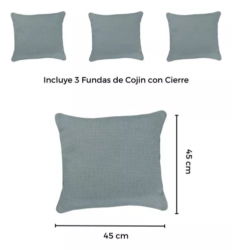 Protector De Sala Elástico Ajustable con Fundas de cojín