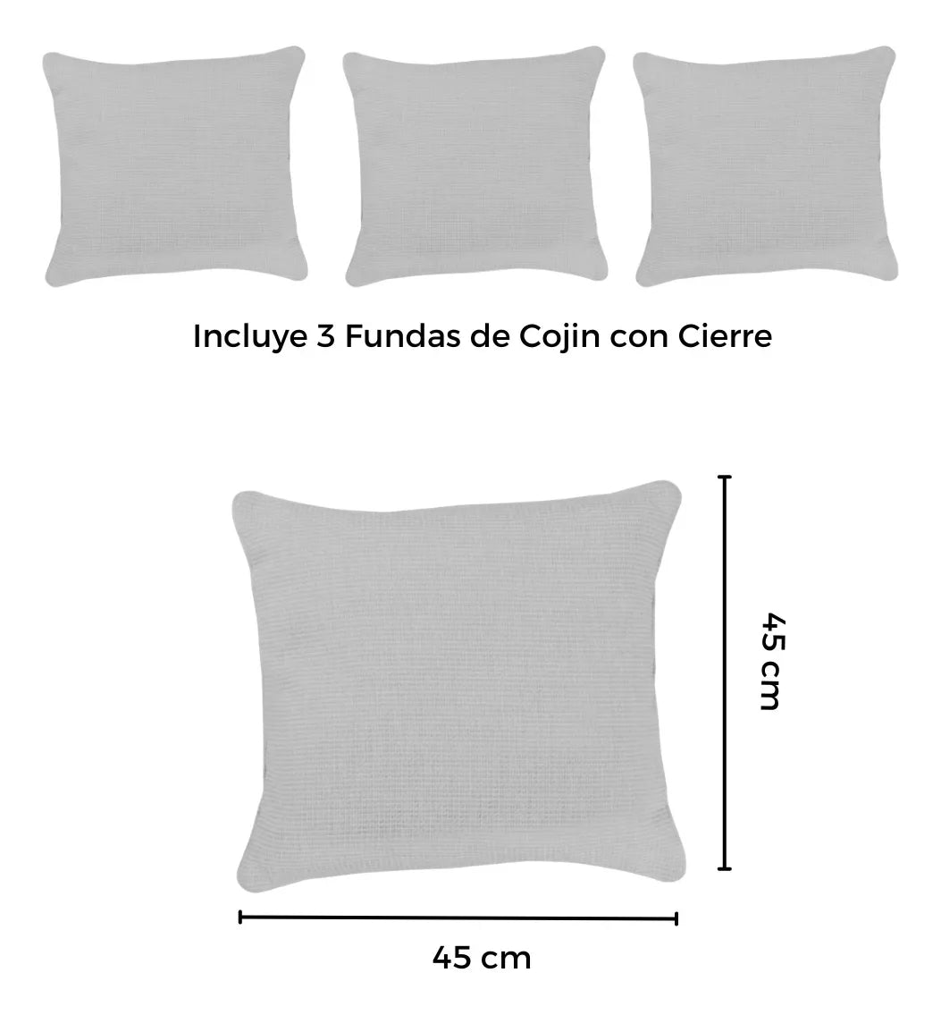 Protector De Sala Elástico Ajustable con Fundas de cojín