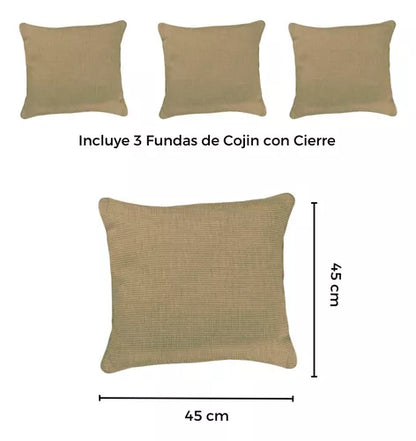 Protector De Sala Elástico Ajustable con Fundas de cojín